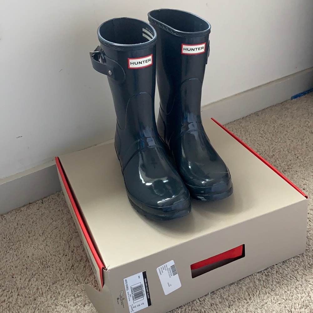 Navy Blue Hunter Rain Boots